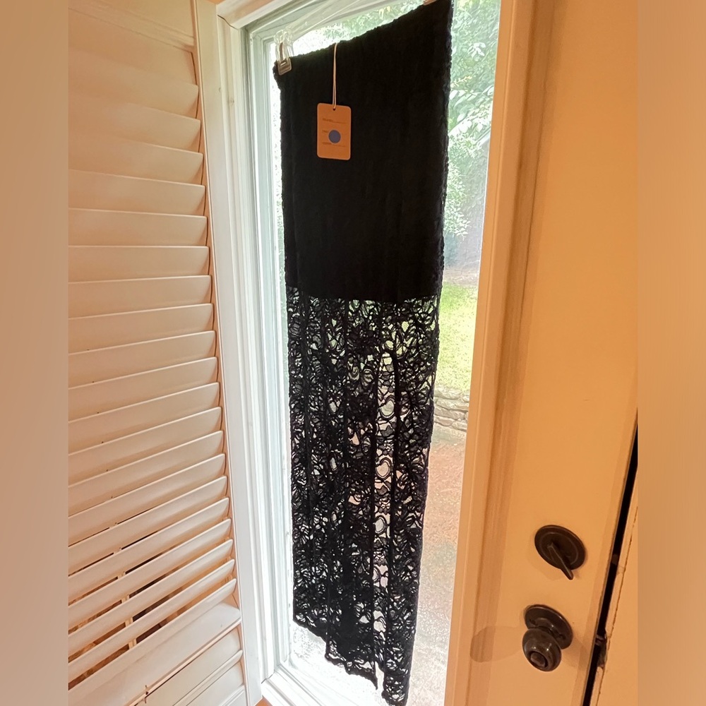 Cotton Candy NWT Black Lace Maxi Skirt